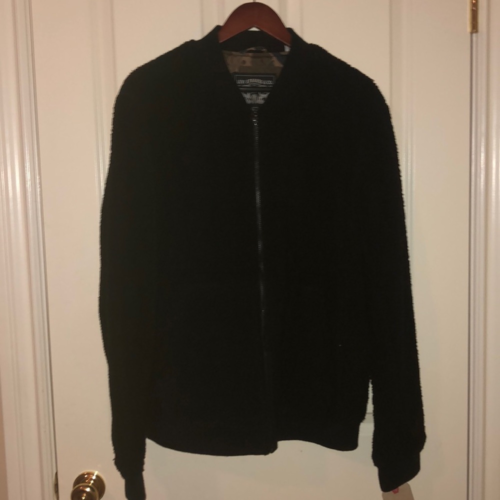 LEVI STRAUSS BLACK FUR JACKET
